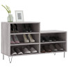 Mueble zapatero madera contrachapada gris Sonoma 102x36x60 cm 3