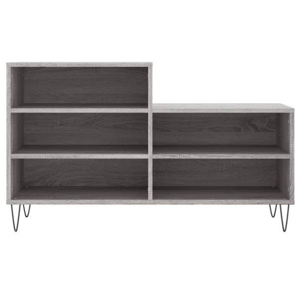 Mueble zapatero madera contrachapada gris Sonoma 102x36x60 cm M 4