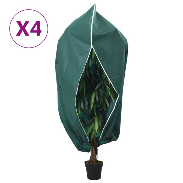 Cubiertas para plantas con cremallera 4 uds 70 g/m² 2.36x2 m D