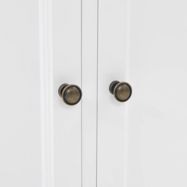 Aparador c/ 4 portas em MDF + madeira de pinho 80x40x180 cm M 3