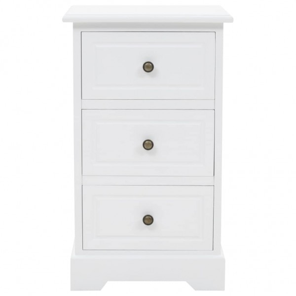 Mesita de noche MDF y madera de pino 35x32x59 cm D