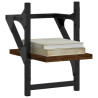 Prateleiras parede c/ barras 2 pcs 20x25x30cm carvalho castanho 3