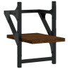 Prateleiras parede c/ barras 2 pcs 20x25x30cm carvalho castanho 4