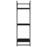 Estante 3 prateleiras parede c/ barras 2 pcs 30x25x100 cm preto 5