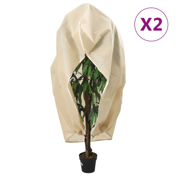 Cubierta para plantas con cremallera 2 uds 70 g/m² 1.2x1.8 m D