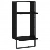Estante de pared con barra negro 30x25x65 cm 2