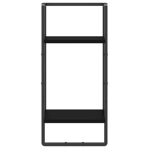 Estante de pared con barra negro 30x25x65 cm M 4