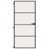 Puerta interior delgada negra vidrio y aluminio 93x201.5 cm 3
