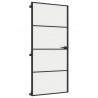 Puerta interior delgada negra vidrio y aluminio 93x201.5 cm 5
