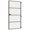 Puerta interior delgada negra vidrio y aluminio 102.5x201.5 cm 2