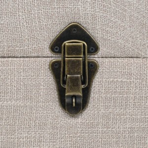 Banco de almacenamiento madera maciza y acero 111x34x37 cm H