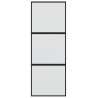Puerta corredera vidrio templado y aluminio negra 76x205 cm 4