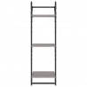 Estantes pared 3 niveles barras 2 uds gris Sonoma 30x25x100 cm 5