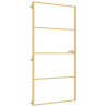 Puerta interior dorada vidrio templado aluminio 102.5x201.5 cm 2
