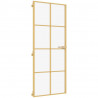 Puerta de interior dorada vidrio templado y aluminio 83x201.5cm 2