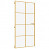 Puerta interior dorada vidrio templado aluminio 102.5x201.5 cm 2