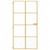 Puerta interior dorada vidrio templado aluminio 102.5x201.5 cm 3