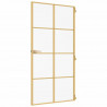 Puerta interior dorada vidrio templado aluminio 102.5x201.5 cm 5