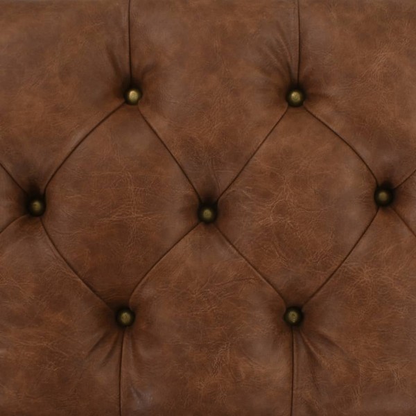 Banco de almacenaje madera maciza cuero sintético 80.5x41x50cm M 5