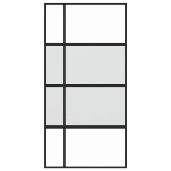 Puerta corredera vidrio templado y aluminio negra 102.5x205 cm M 3