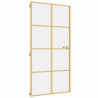 Puerta interior dorada vidrio templado aluminio 102.5x201.5 cm 2