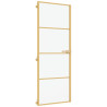 Puerta de interior dorada vidrio templado y aluminio 76x201.5cm 2
