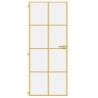 Puerta de interior dorada vidrio templado y aluminio 83x201.5cm 3