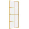 Puerta de interior dorada vidrio templado y aluminio 83x201.5cm 5