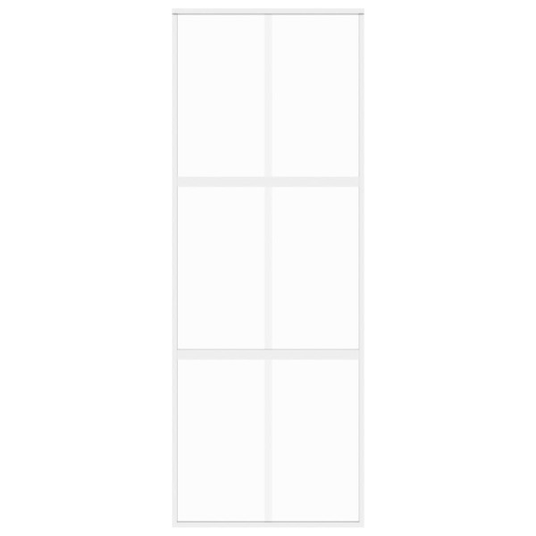 Puerta corredera vidrio templado y aluminio blanca 76x205 cm M 4