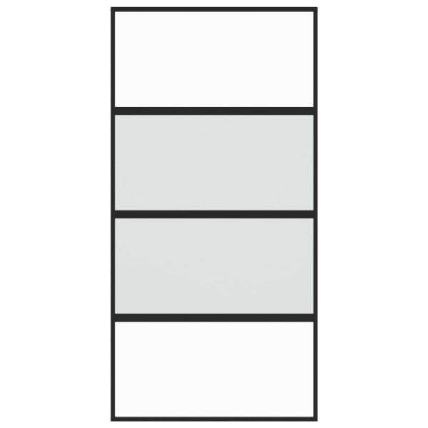 Porta deslizante vidro temperado e alumínio preto 102.5x205 cm M 4