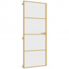 Puerta de interior dorada vidrio templado y aluminio 83x201.5cm 2