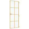Puerta de interior dorada vidrio templado y aluminio 76x201.5cm 5