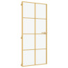 Puerta de interior dorada vidrio templado y aluminio 93x201.5cm 3