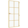 Puerta de interior dorada vidrio templado y aluminio 93x201.5cm 5