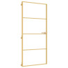 Puerta de interior dorada vidrio templado y aluminio 93x201.5cm 2