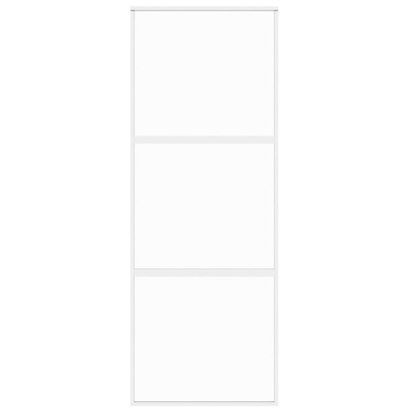 Puerta corredera vidrio templado y aluminio blanca 76x205 cm M 4