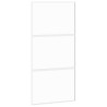 Puerta corredera vidrio templado y aluminio blanca 102.5x205 cm 2