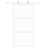 Puerta corredera vidrio templado y aluminio blanca 102.5x205 cm 3