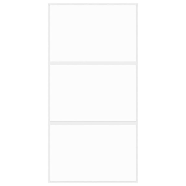 Puerta corredera vidrio templado y aluminio blanca 102.5x205 cm M 4