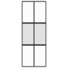 Puerta corredera vidrio templado y aluminio negra 76x205 cm 4