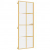 Puerta de interior dorada vidrio templado y aluminio 76x201.5cm 2