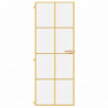 Puerta de interior dorada vidrio templado y aluminio 76x201.5cm 3