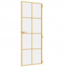 Puerta de interior dorada vidrio templado y aluminio 76x201.5cm 5