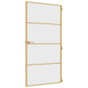 Puerta interior dorada vidrio templado aluminio 102.5x201.5 cm 5