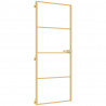 Puerta de interior dorada vidrio templado y aluminio 83x201.5cm 2