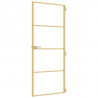 Puerta de interior dorada vidrio templado y aluminio 83x201.5cm 5