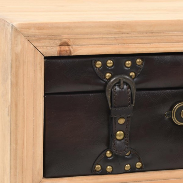 Mesa de centro de madera maciza de abeto 115x55x50 cm M 2