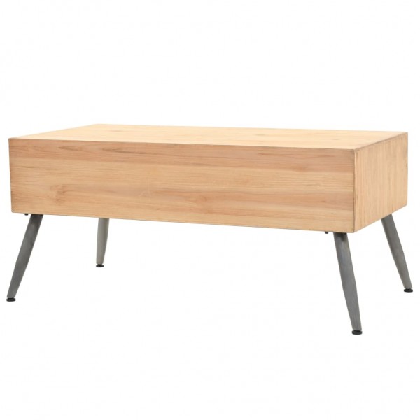 Mesa de centro de madera maciza de abeto 115x55x50 cm M 4