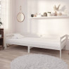 Sofá-cama com colchão 90x200 cm pinho maciço branco 2