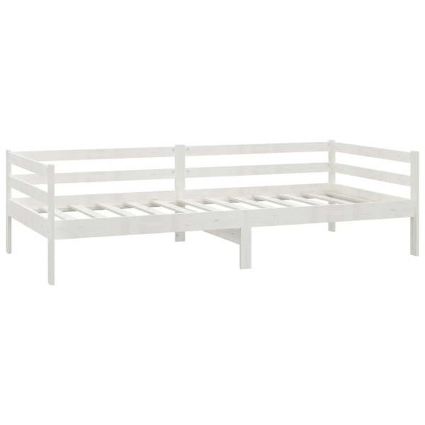 Sofá-cama com colchão 90x200 cm pinho maciço branco M 5
